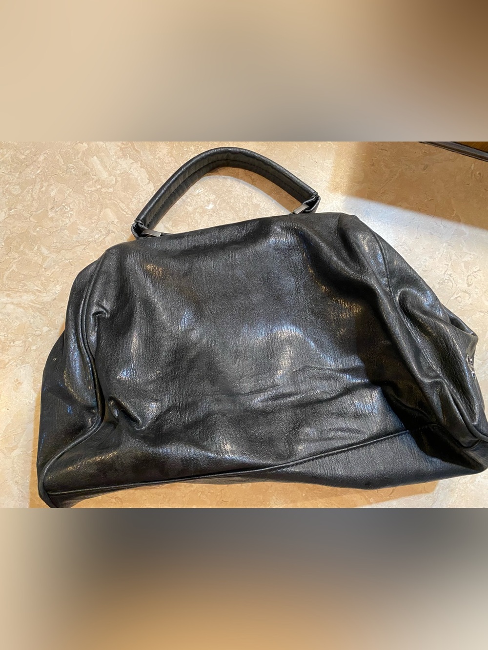 Jessica Simpson Black Bow Satchel Handbag - Picture 3 of 7